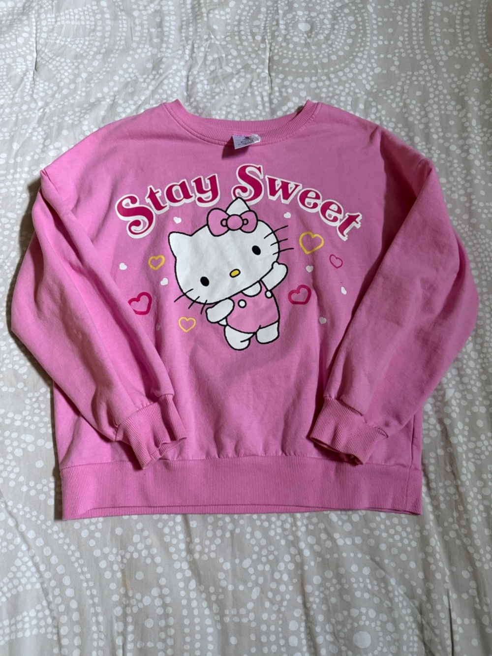 Hello Kitty Pink 'Stay Sweet' Pullover Sweatshirt